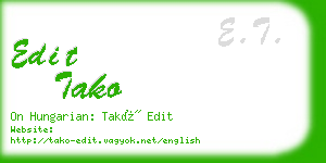 edit tako business card